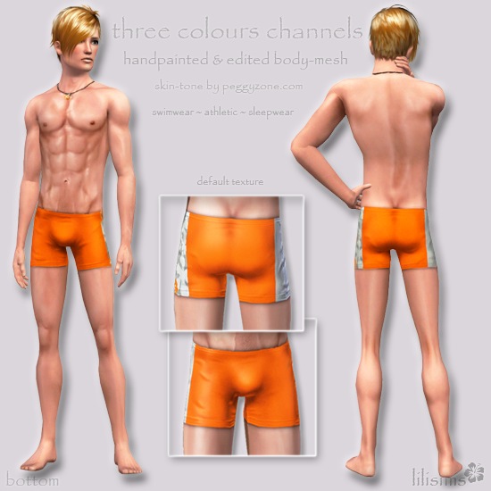 одежда -  The Sims 3. Одежда мужская : нижнее белье, плавки, пижамы. X_5410cc6b